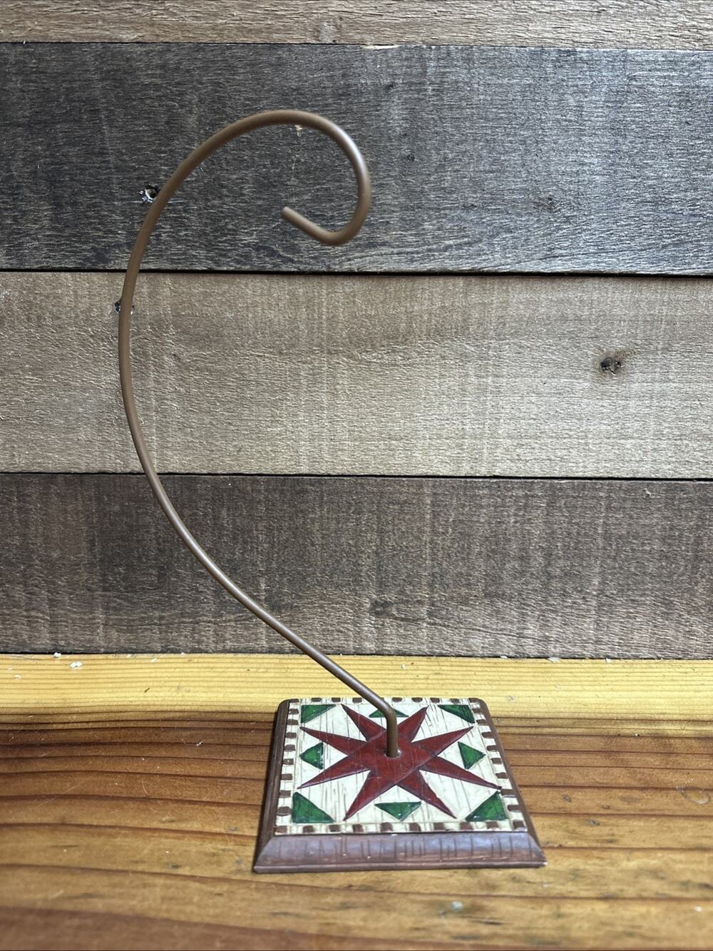 Jim Shore Ornament Hanger Holder 105184 Square Quilted 2002 Heartwood Creek-g